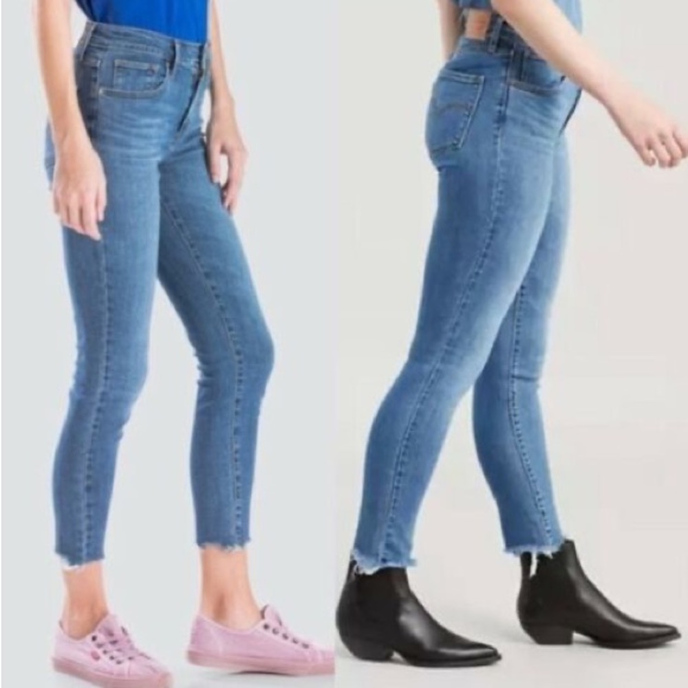 Levis 721 Skinny Jean raw hem